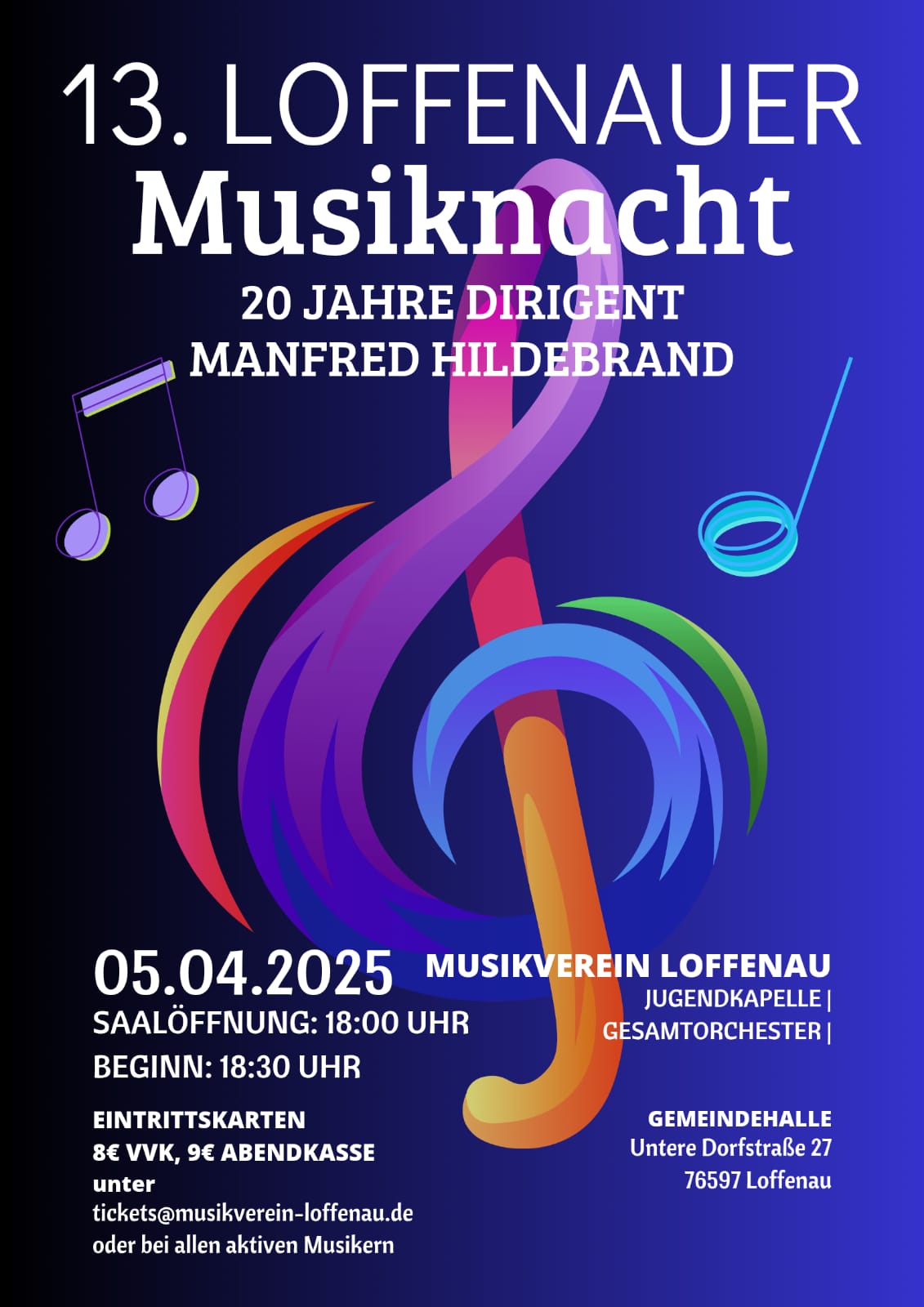 Plakat 13. Loffenauer Musiknacht